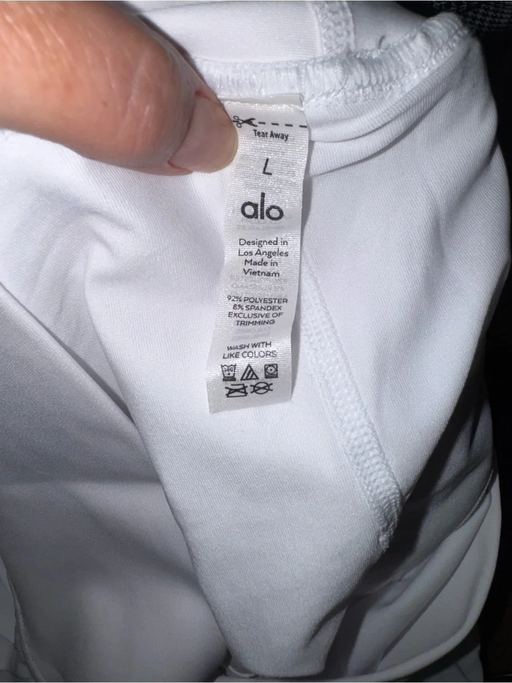 ALO Yoga Grand Slam White Pleated Skirt with Branded Tag